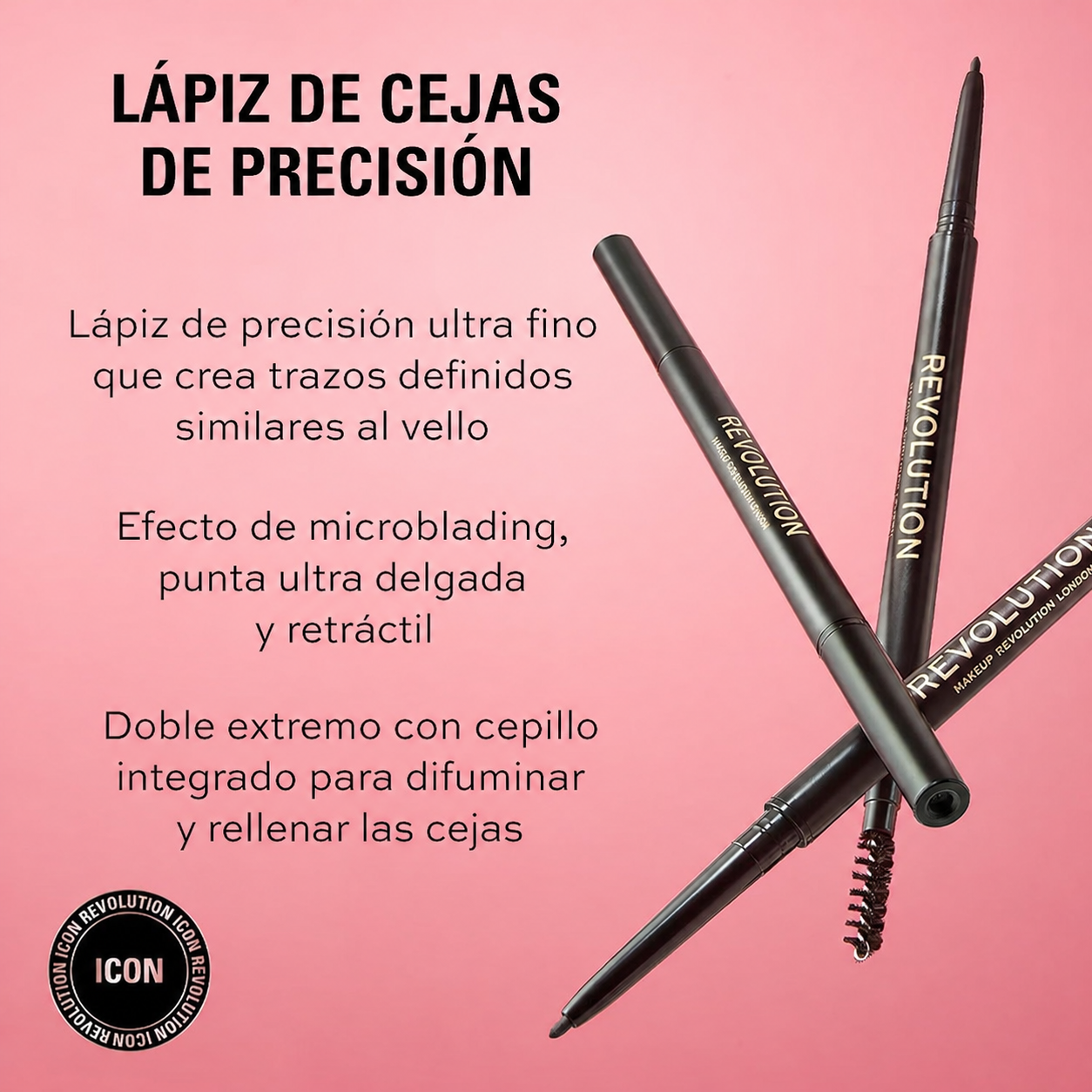 Lápiz De Cejas - Doble Punta y Pincel en Espiral